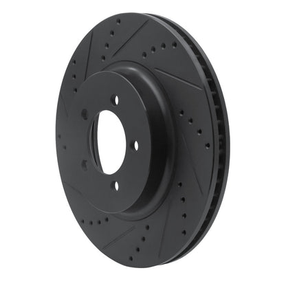 R1 Concepts R1 03-05 Lincoln AVIATOR Front Left Drilled & Slotted Black Brake Rotor