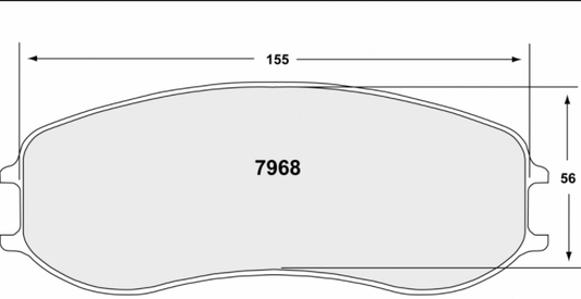 PFC 7968.11.28.44 FRONT BRAKE PADS RACE 11 COMP 28MM PORSCHE 991 CUP/CAYMAN GT4 CLUBSPORT