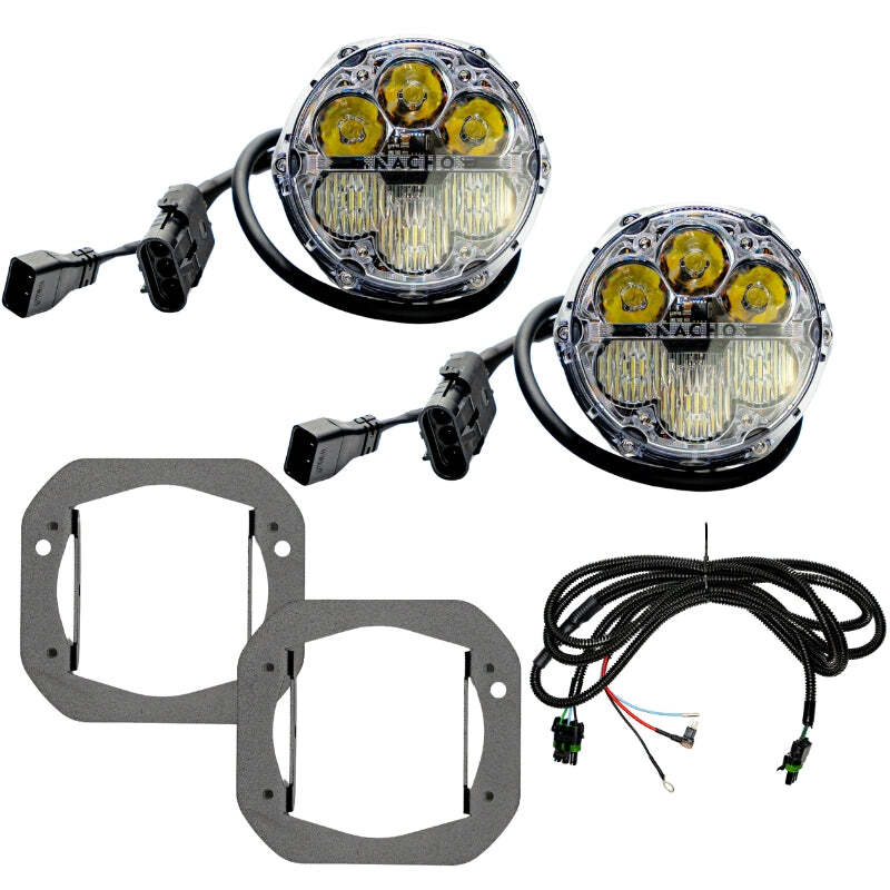 Nacho Offroad Technology Nacho Lighting Jeep JL/JT Nacho SAE Only White Plug N Play Fog Light Kit (Bumper Kit)
