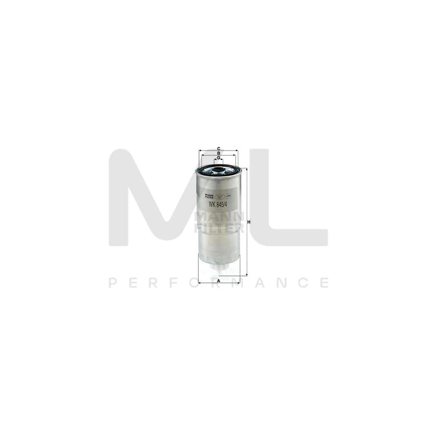 MANN-FILTER WK 845/4 Fuel filter Spin-on Filter