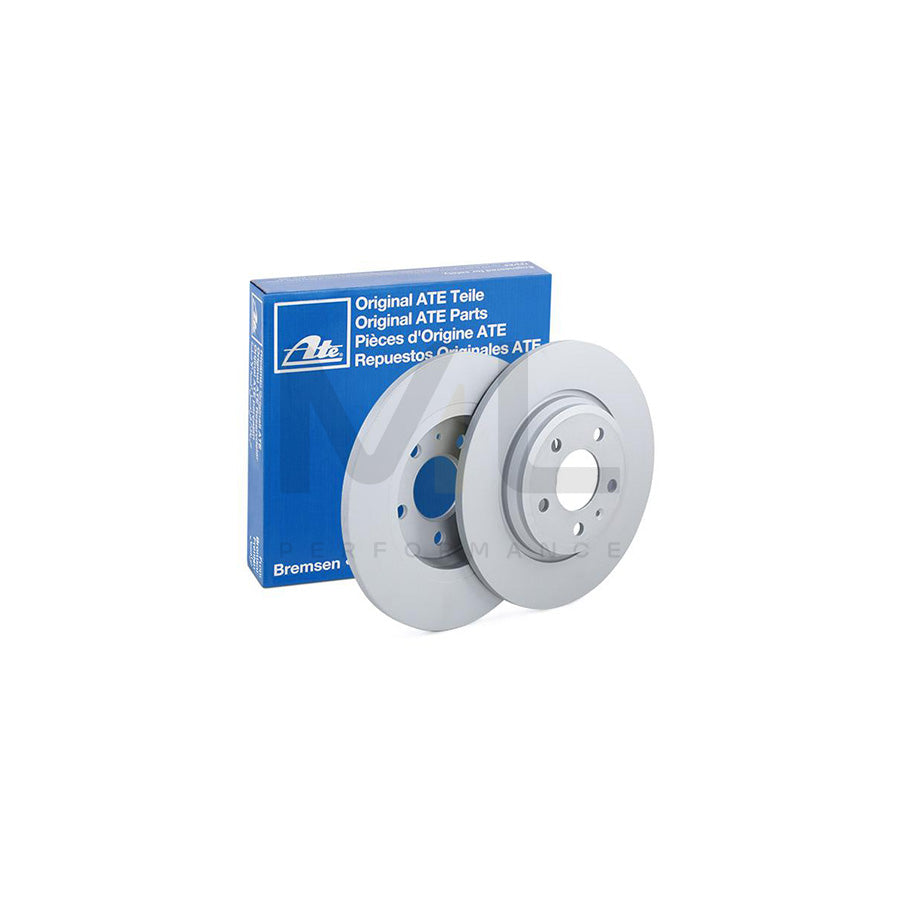 ATE 24.0112-0218.1 Brake Disc Solid, Coated, with bolts/screws  - 1 piece