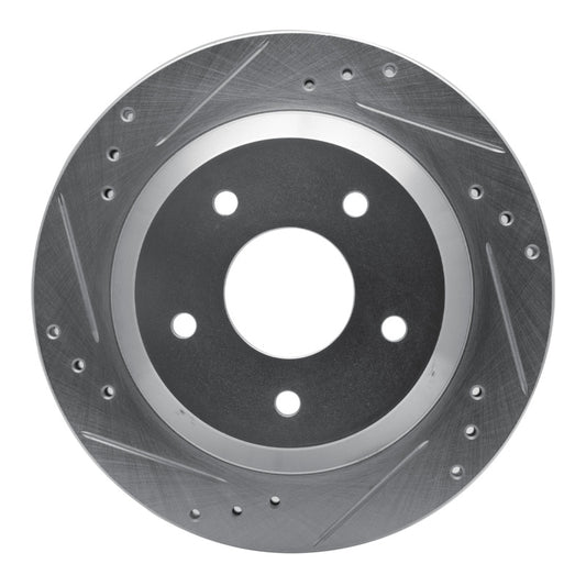 R1 Concepts R1 1985-1992 Chevrolet Camaro Rear Left Drilled & Slotted Silver Brake Rotor