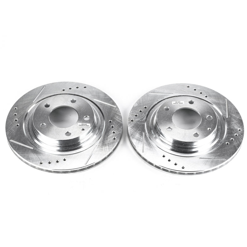 PowerStop Power Stop 93-95 Mazda RX-7 Rear Evolution Drilled & Slotted Rotors - Pair