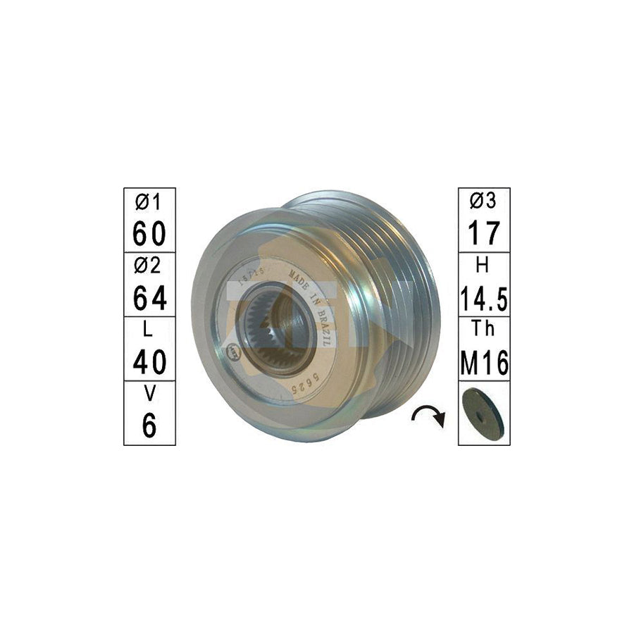 Era ZN5625 Alternator Freewheel Clutch