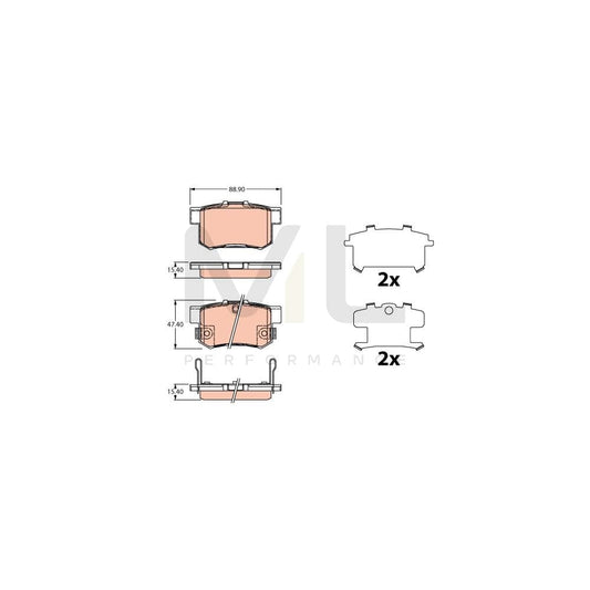 TRW Gdb3516 Brake Pad Set With Acoustic Wear Warning | ML Performance Car Parts
