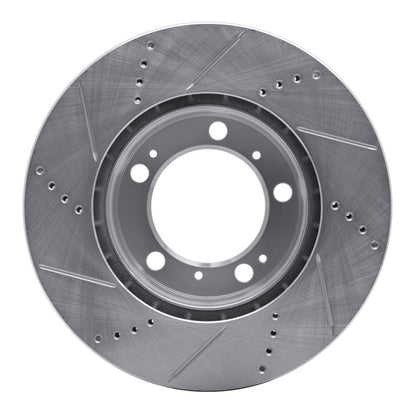 R1 Concepts R1 97-04 Porsche Boxster Front Right Drilled & Slotted Silver Brake Rotor