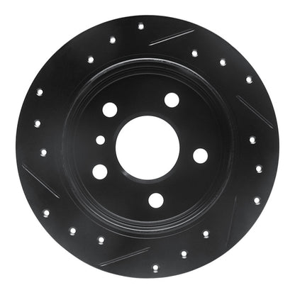 R1 Concepts R1 06-11 Mercedes-Benz B200 Rear Right Drilled & Slotted Black Brake Rotor