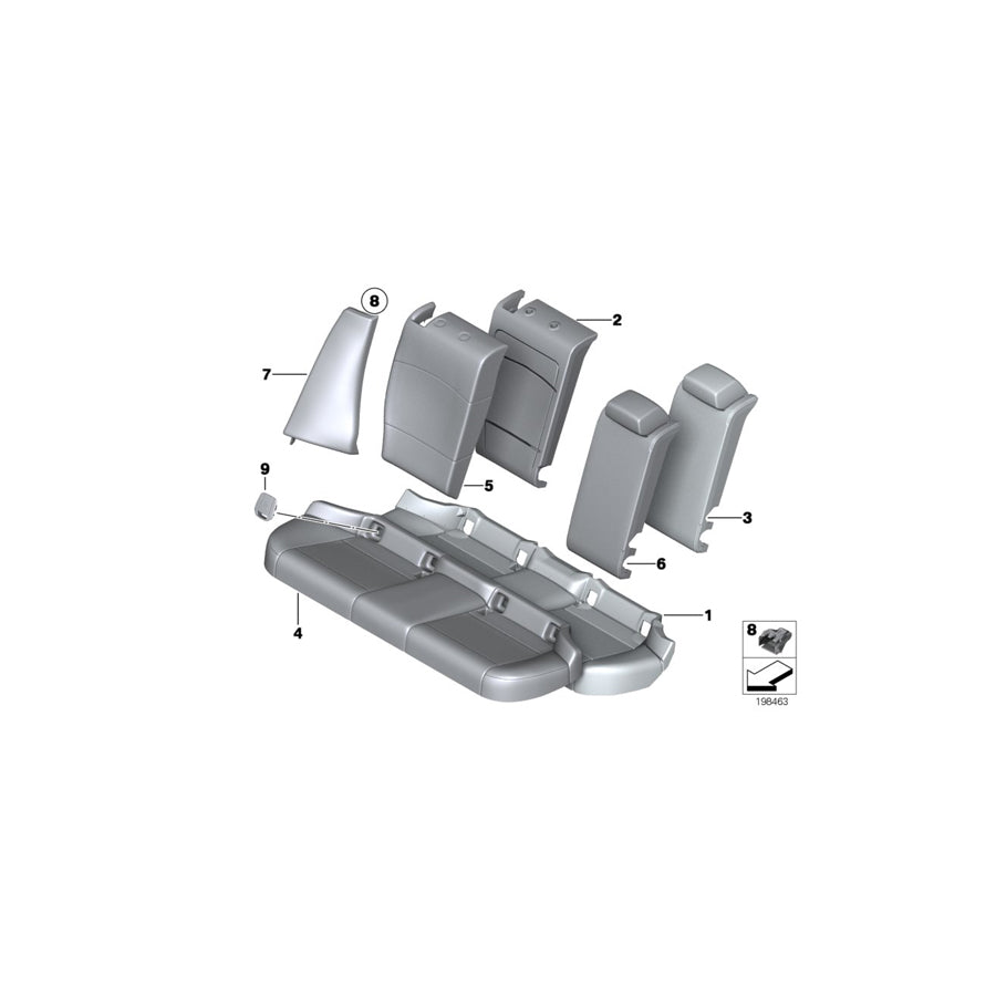 Genuine BMW 52202992395 E84 Side Finisher, Leather, Left SCHWARZ (Inc. X1 35iX, X1 18d & X1 16i) | ML Performance US Car Parts