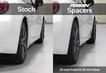 Perrin Performance PERRIN 02-14 Subaru WRX / 2004 STI / 13-25 BRZ & Toyota GR86 25mm Wheel Spacers 5x100 56mm CB - Pair