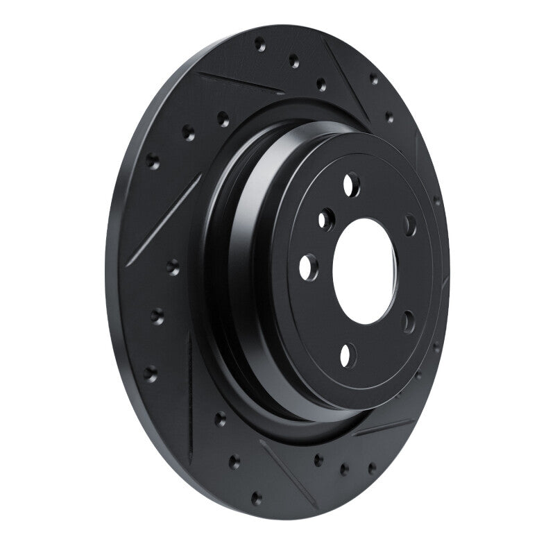 R1 Concepts R1 12-18 Mercedes-Benz GLE350 Rear Right Drilled & Slotted Black Brake Rotor