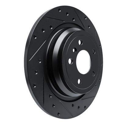 R1 Concepts R1 12-18 Mercedes-Benz GLE350 Rear Right Drilled & Slotted Black Brake Rotor