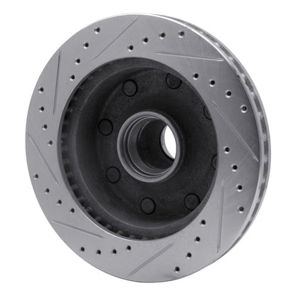 R1 Concepts R1 1986-1994 Ford E-250 Econoline Club Wagon Front Right Drilled & Slotted Silver Brake Rotor