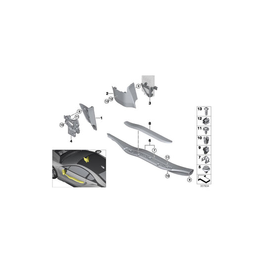 Genuine BMW 51477314937 I15 Cover Strip, Entry, Left (Inc. i8) | ML Performance US Car Parts
