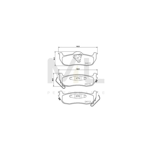Hella 8DB 355 013-681 Brake Pad Set With Acoustic Wear Warning
