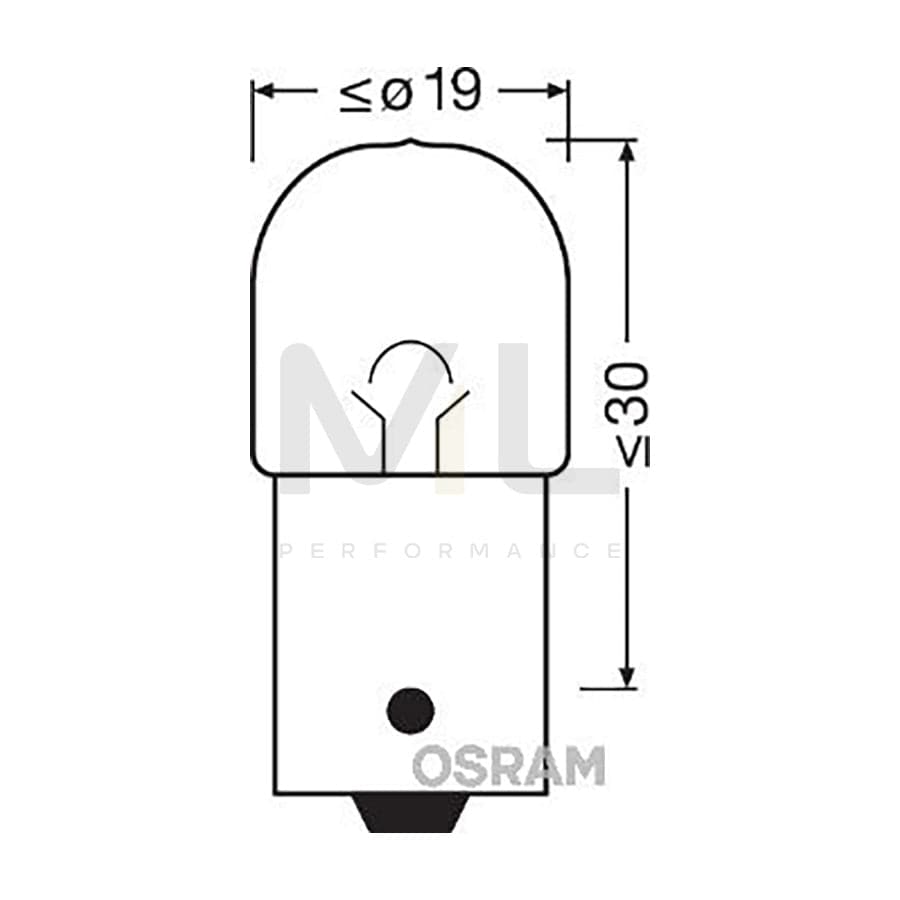 OSRAM ORIGINAL 5008-02B Bulb, stop light BA15s, 10W, 12V