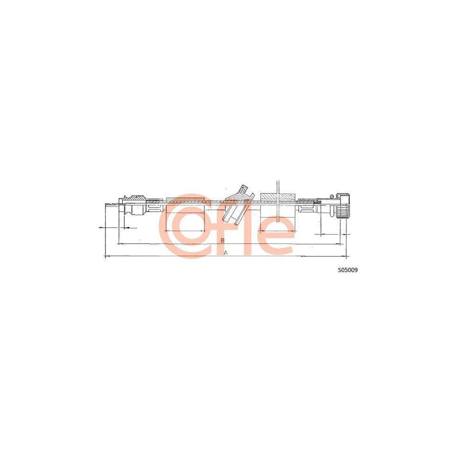Cofle S05009 Speedometer Cable Suitable for Mercedes-Benz W123 Saloon (W123)