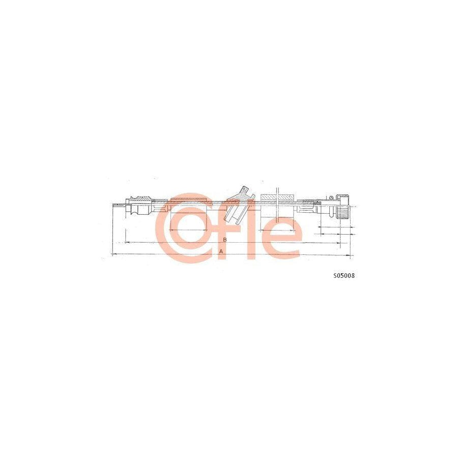 Cofle S05008 Speedometer Cable Suitable for Mercedes-Benz 123-Series