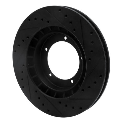 R1 Concepts R1 86-86 Porsche 944 Turbo Front Left Drilled & Slotted Black Brake Rotor