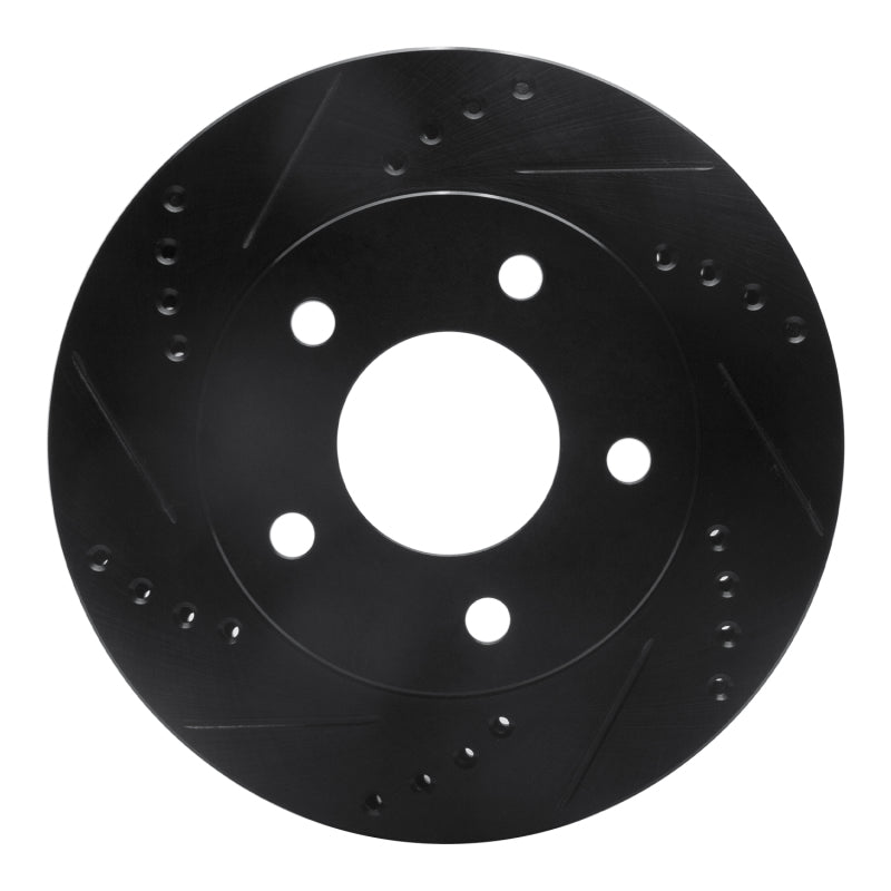 R1 Concepts R1 83-96 Buick Riviera Front Left Drilled & Slotted Black Brake Rotor