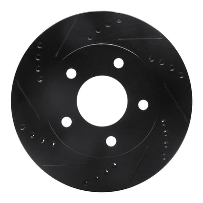 R1 Concepts R1 83-96 Buick Riviera Front Left Drilled & Slotted Black Brake Rotor