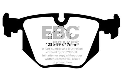 EBC 94-99 BMW M5 3.8 (E34) Yellowstuff Rear Brake Pads