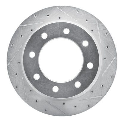 R1 Concepts R1 09-20 Chevrolet Express 4500 Rear Right Drilled & Slotted Silver Brake Rotor