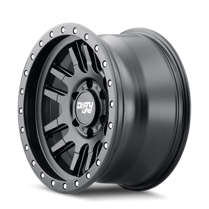 Dirty Life 9309 Canyon Pro 17x9/6x139.7 BP/0mm Offset/106mm Hub Matte Black Wheel - Beadlock