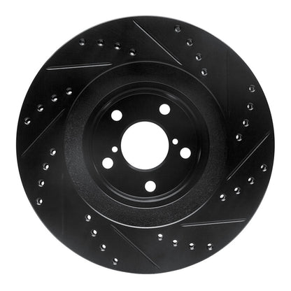 R1 Concepts R1 01-08 Saab 9-2X Front Left Drilled & Slotted Black Brake Rotor