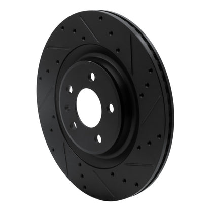 R1 Concepts R1 2008-2025 Audi A4 (Mexico) Rear Right Drilled & Slotted Black Brake Rotor
