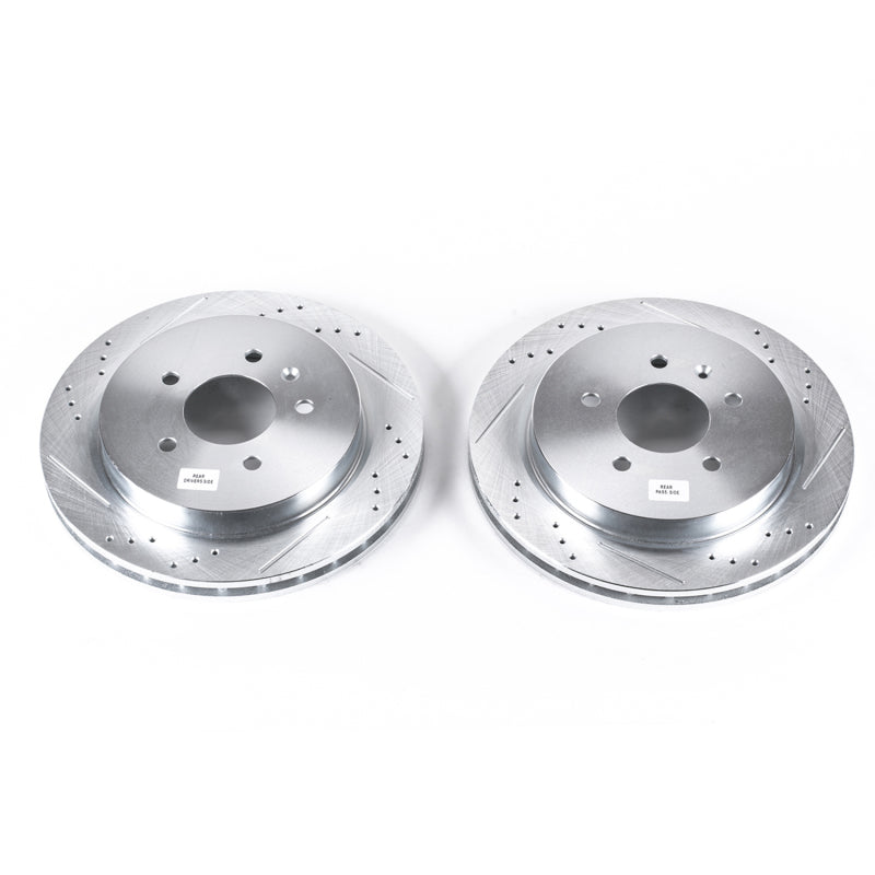 PowerStop Power Stop 03-07 Cadillac CTS Rear Evolution Drilled & Slotted Rotors - Pair