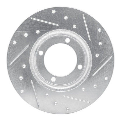 R1 Concepts R1 78-83 Dodge COLT Front Left Drilled & Slotted Silver Brake Rotor