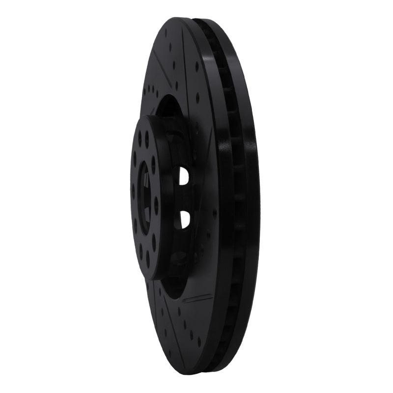 R1 Concepts R1 02-05 Volkswagen Passat (USA/Canada) Front Right Drilled & Slotted Black Brake Rotor