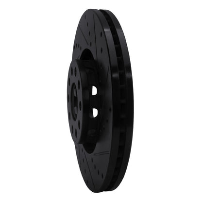 R1 Concepts R1 02-05 Volkswagen Passat (USA/Canada) Front Right Drilled & Slotted Black Brake Rotor
