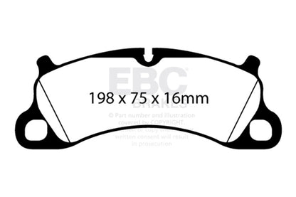 EBC Racing 10-12 Porsche 911 (991) Carrera S 3.8L (Cast Iron Rotors Only) RP-1 Race Front Brake Pads