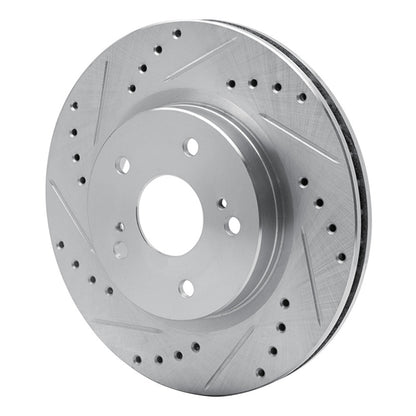 R1 Concepts R1 06-17 Suzuki Grand Vitara Front Left Drilled & Slotted Silver Brake Rotor