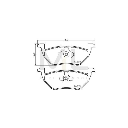 Hella 8DB 355 014-951 Brake Pad Set Not Prepared For Wear Indicator