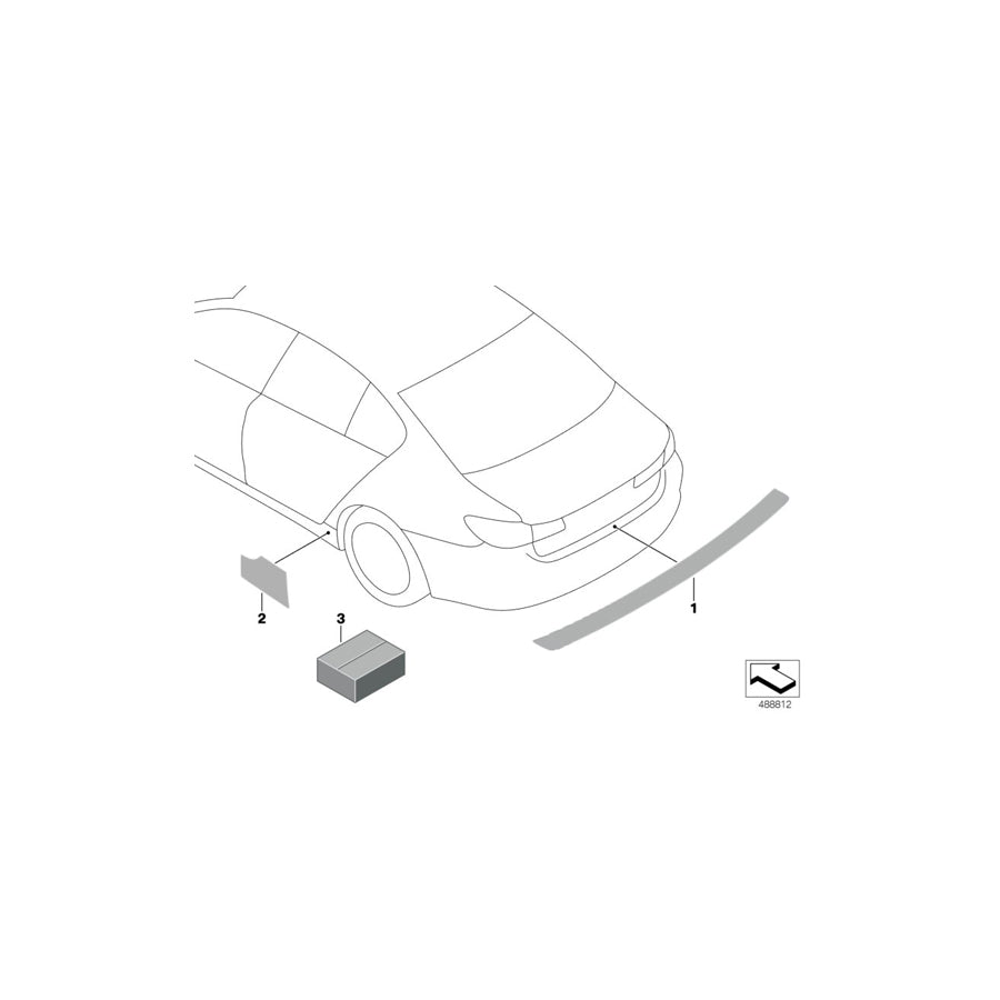 Genuine BMW 51912450428 G30 Trunk Edge Protector Film, Transparent G30 TRANSP. (Inc. 520d ed, 520dX & 540dX) | ML Performance US Car Parts