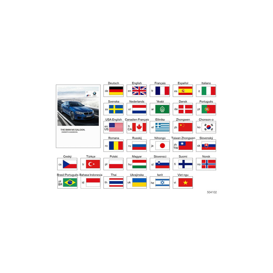 Genuine BMW 01402631256 Owner's Manual For F90 FRCA (Inc. M5) | ML Performance US Car Parts