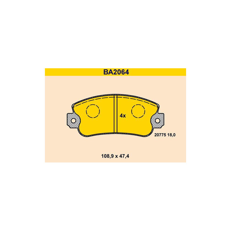 Barum Ba2064 Brake Pad Set