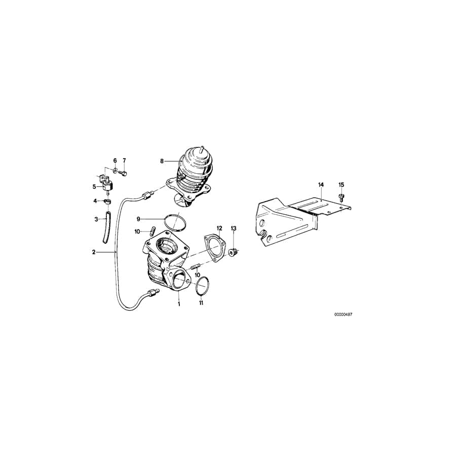 Genuine BMW 11651286421 E23 Exhaust Gas Valve (Inc. 745i) | ML Performance UK Car Parts