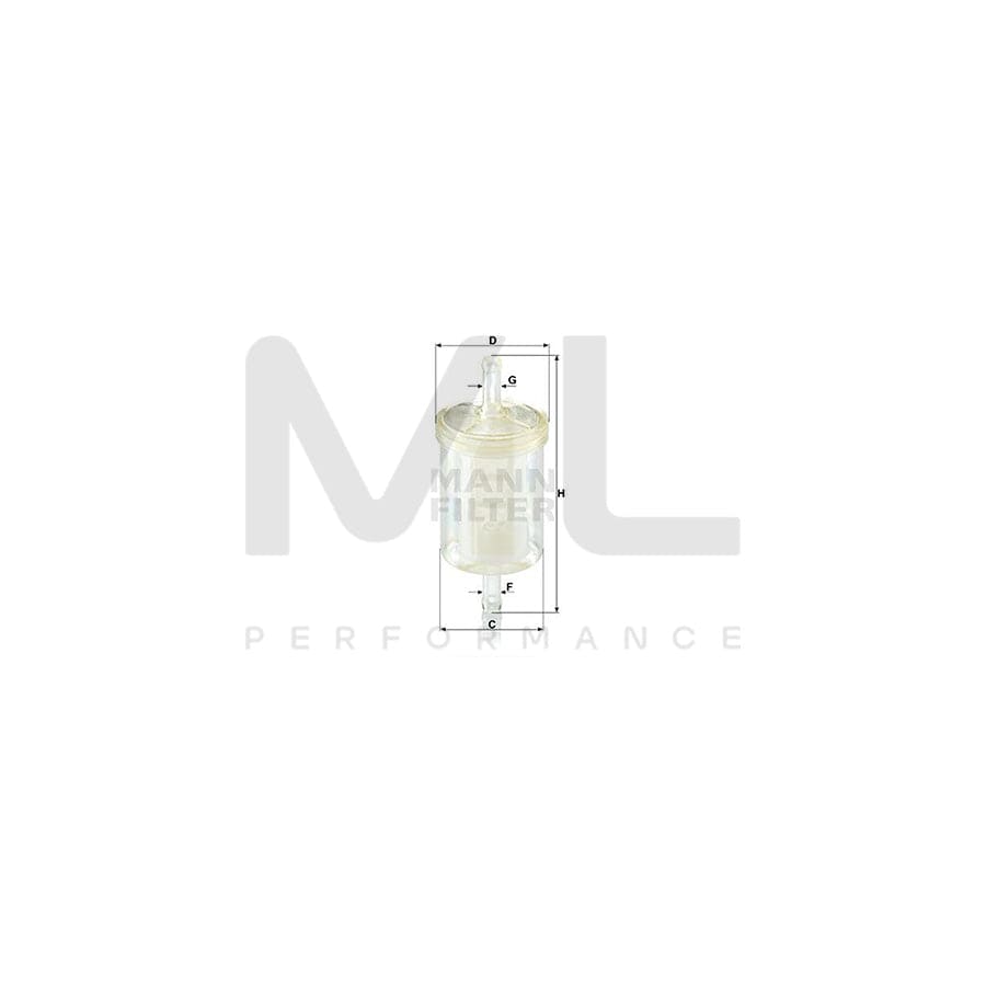 MANN-FILTER WK 43/13 (10) Fuel filter for NISSAN Patrol Hardtop (K160) In-Line Filter
