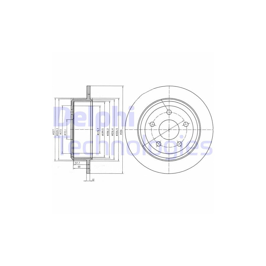 Delphi Bg4157 Brake Disc For Jeep Wrangler