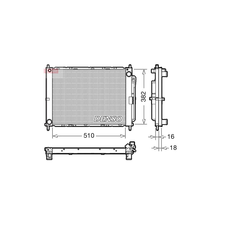 DENSO DRM46102 Cooler Module for Nissan Micra III Hatchback (K12)