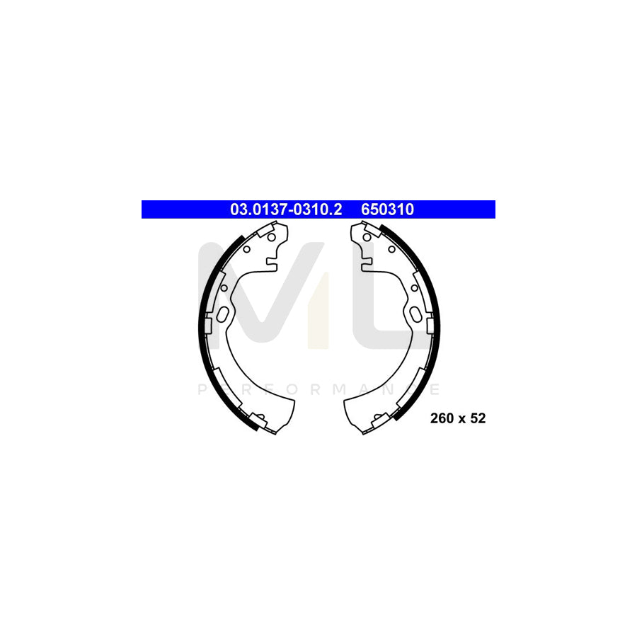 ATE 03.0137-0310.2 Brake Shoe Set
