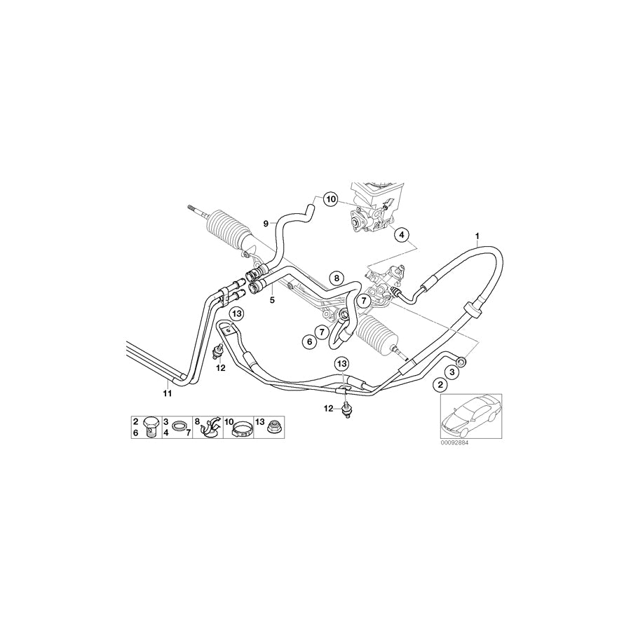 Genuine BMW 32416765562 E53 Radiator Return Line (Inc.  & X5 3.0d) | ML Performance US Car Parts