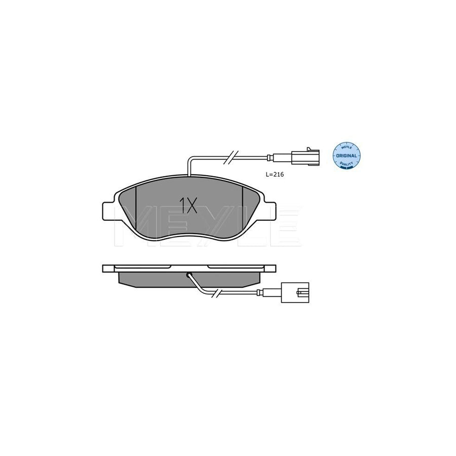 Meyle 025 237 1119 Brake Pad Set