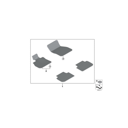 Genuine BMW 51479475224 F40 F44 Floor Mat, Driver Side NUSSBAUM (Inc. 118i, 116d & 220d) | ML Performance US