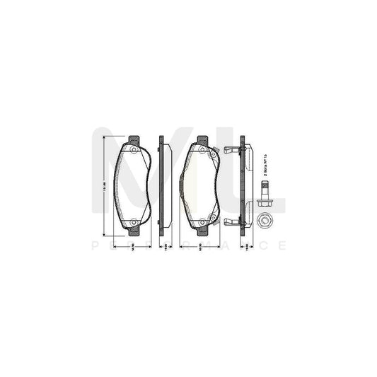 Bosch 0986Tb3013 Brake Pad Set For Honda Cr-V Excl. Wear Warning Contact, With Bolts, With Accessories  | ML Performance Car Parts