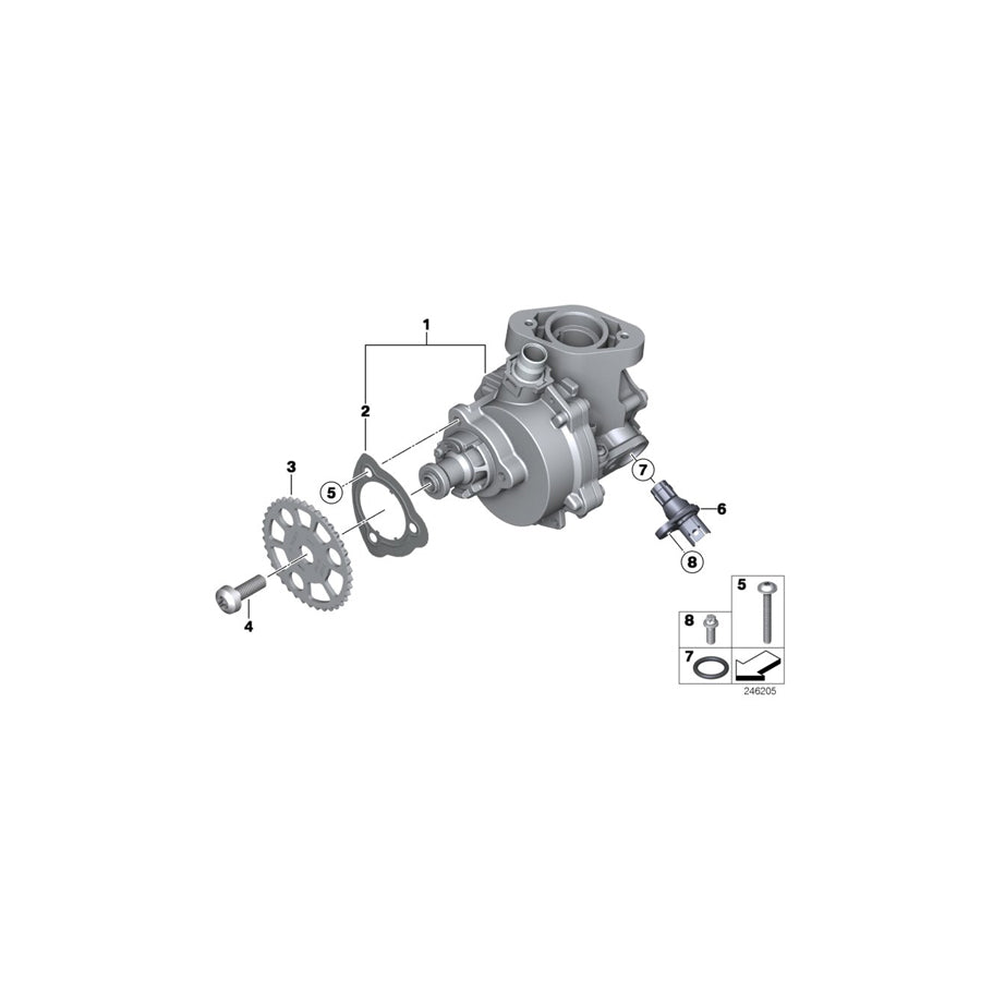 Genuine BMW 11667611115 F12 F01 F02 Vacuum Pump (Inc. 435iX, 135i & 335i) | ML Performance US