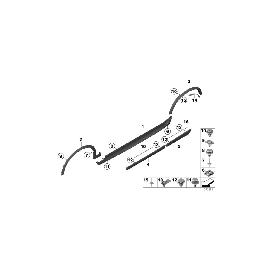 Genuine BMW 51778052075 F25 F26 Door Sill Cover, Primed Left M-PAKET (Inc. X3) | ML Performance US Car Parts